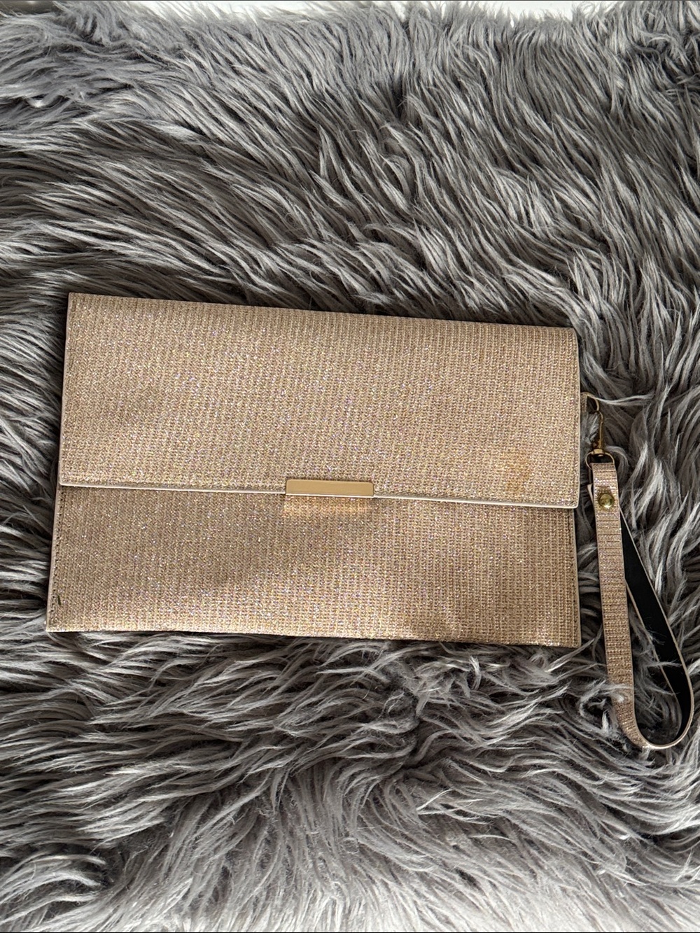 Sparkling Rose Gold Wristlet Clutch
